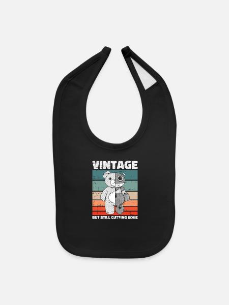 Robotics Robots - Baby Bib - black - Front