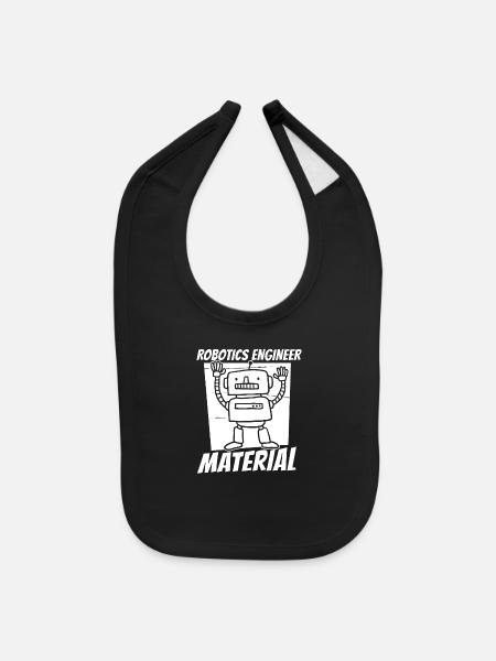 Robotics Robots - Baby Bib - black - Front