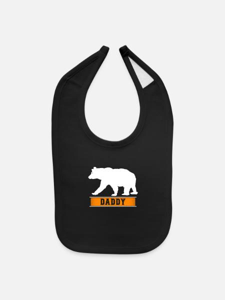 Daddy - Baby Bib - black - Front