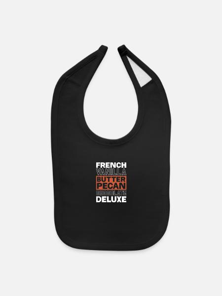 Beurre de Vanille Française Chocolat Noix de pécan Deluxe - Bavette pour bébé - noir - Devant
