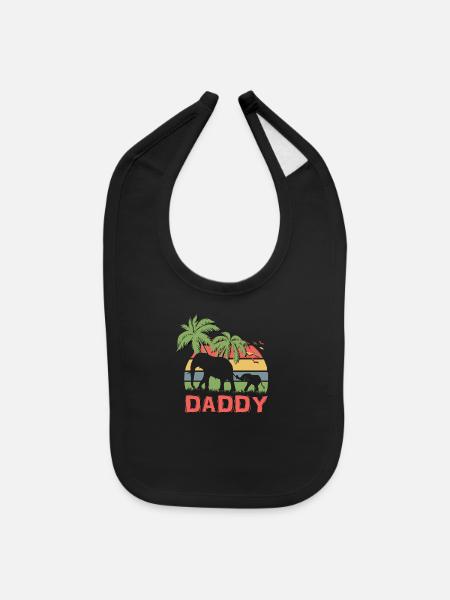 Daddy - Baby Bib - black - Front