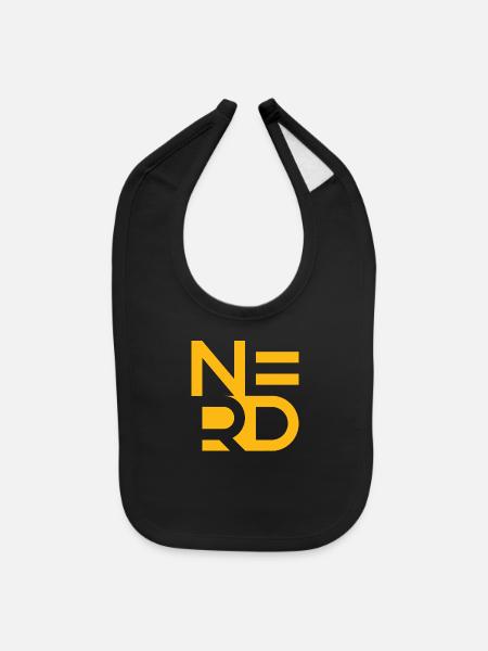 NERD - Baby Bib - black - Front