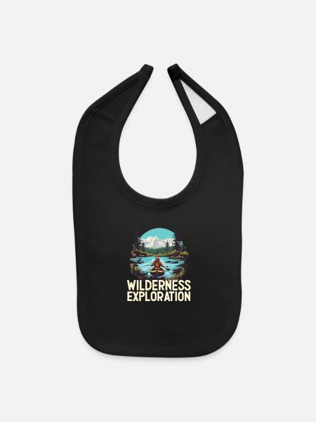 WILDERNESS EXPLORATION - Baby Bib - black - Front