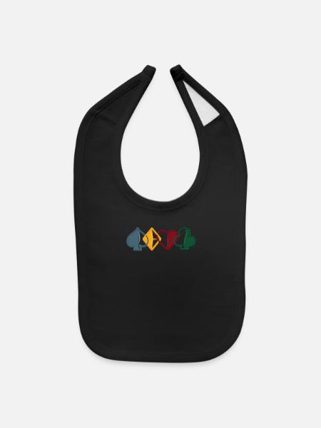 Poker - Baby Bib - black - Front
