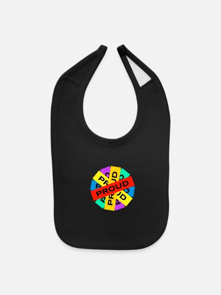 Proud - Baby Bib - black - Front