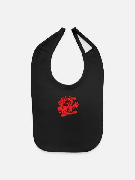 Modern Life is Rubbish - Modern - Baby Bib - black - Front