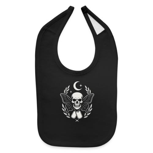 Skull butterfly dog tags - Baby Bib