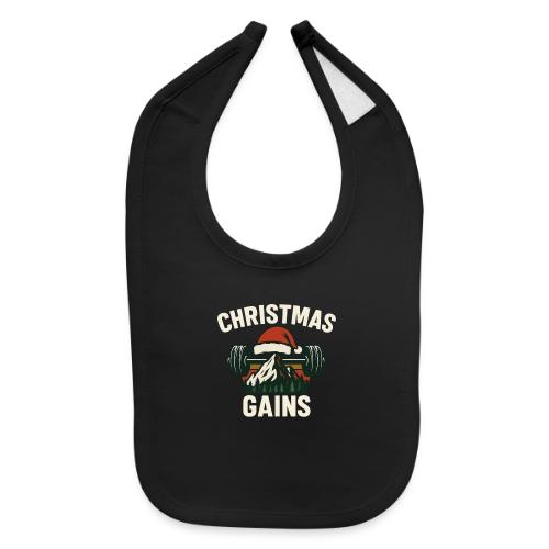Christmas Gains – Santa Barbell Power - Baby Bib