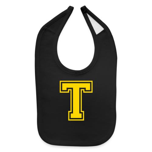 Letter T – Capital Athletic Alphabet Monogram - Baby Bib