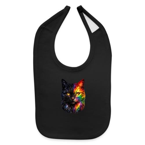 Cosmic Galaxy Rainbow Cat - Baby Bib