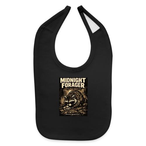 Midnight Forager Raccoon Mushroom Hunter - Baby Bib