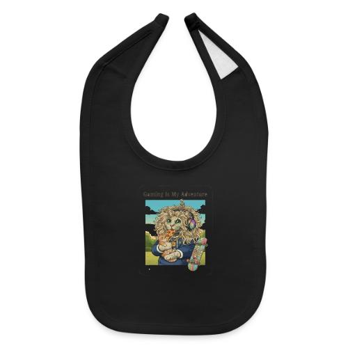 Gaming Cat Adventure: Pizza & Skates - Baby Bib