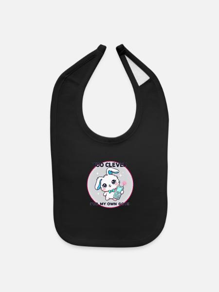 Too Clever - Baby Bib - black - Front