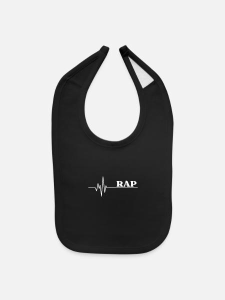 RAP OG RAPPER MUSIC LOVER - Baby Bib - black - Front