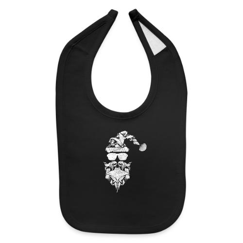 Coastal Christmas Santa White - Baby Bib