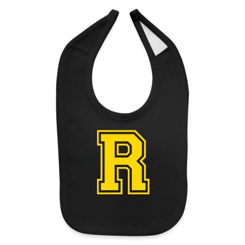 Letter R – Capital Athletic Alphabet Monogram - Baby Bib