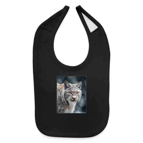 Lynx Portrait Piercing Eyes Design - Baby Bib