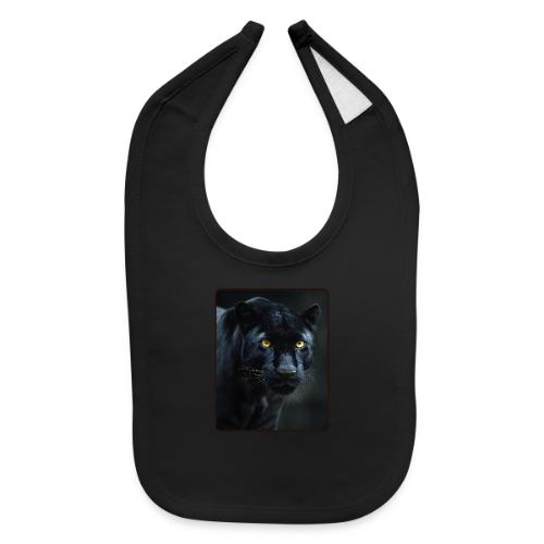 Black Panther Glowing Eyes Design - Baby Bib