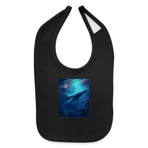 Humpback Whale Ocean Reef Design - Baby Bib