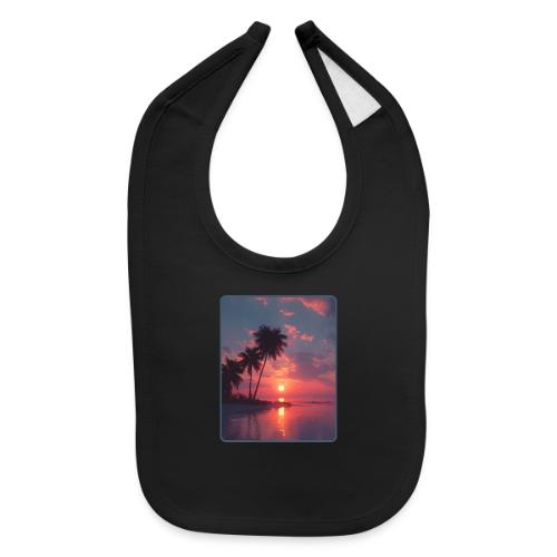 Tropical Sunset Ocean Reflection Design - Baby Bib