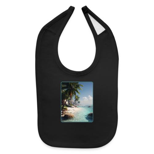 Tropical Beach Paradise Palm Design - Baby Bib