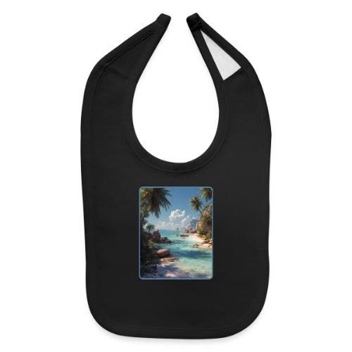 Tropical Island Paradise Ocean Design - Baby Bib