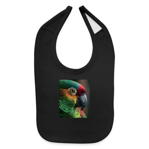 Colorful Parrot Close-Up Design - Baby Bib