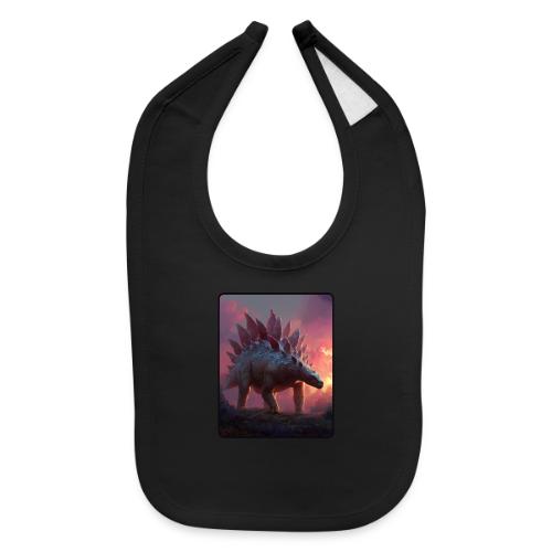 Stegosaurus Sunset Forest Design - Baby Bib