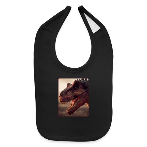 T Rex Roaring Close-Up Design - Baby Bib