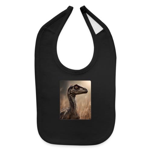 Velociraptor Feathered Portrait Design - Baby Bib