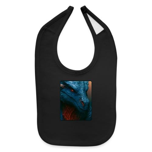 Turquoise Dragon Fire Eye Design - Baby Bib