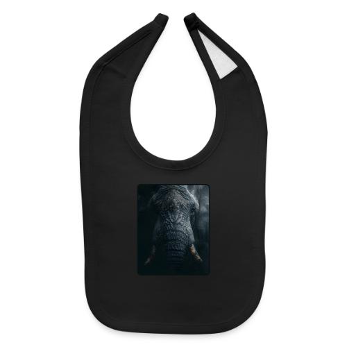 Shadow Elephant Intense Eyes Design - Baby Bib