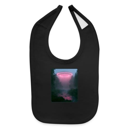 Neon UFO Forest River Design - Baby Bib
