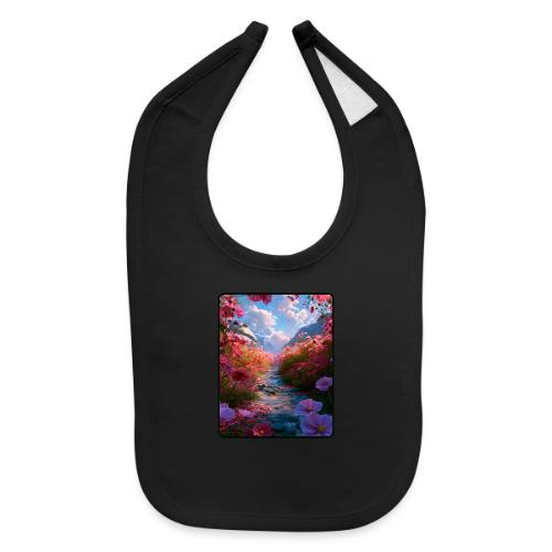 Dreamy Cosmos Valley Landscape Art - Baby Bib