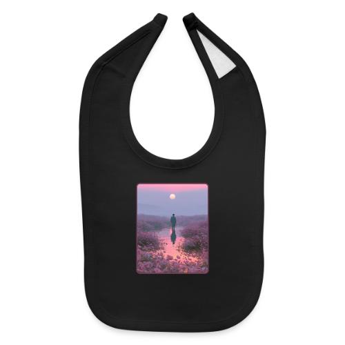 Ethereal Sunset Flower Field Art - Baby Bib