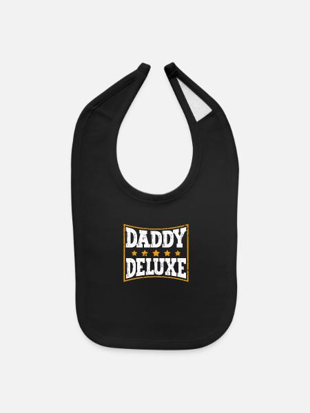 Daddy Deluxe Proud Dad Décoration Classique - Bavette pour bébé - noir - Devant