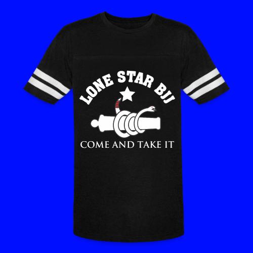 Lone Star BJJ - Come and Take It - White and Red - Men's Football Tee