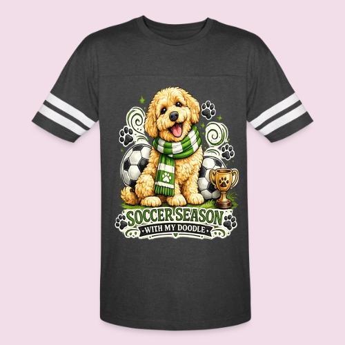 Soccer Season With My Doodle Goldendoodle Dog - Men's Football Tee