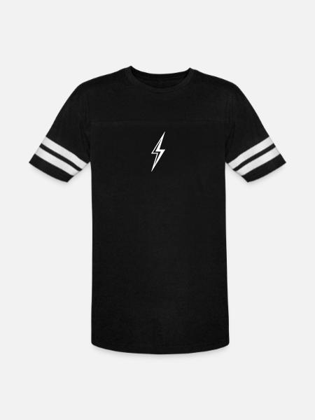 Lightning Bolt - Men's Football Tee - black/white