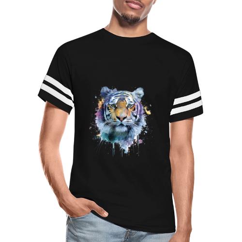 Splash-Art Tiger Face - Men's Football Tee