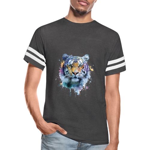 Splash-Art Tiger Face - Men's Football Tee
