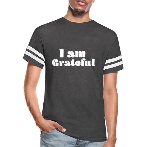 I Am Grateful Affirmation Quote Merch - Men's Football Tee
