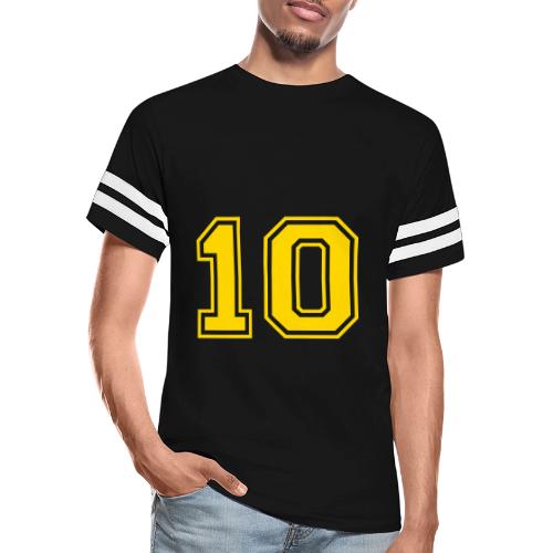Number 10 in a classic athletic collegiate font - Men's Football Tee