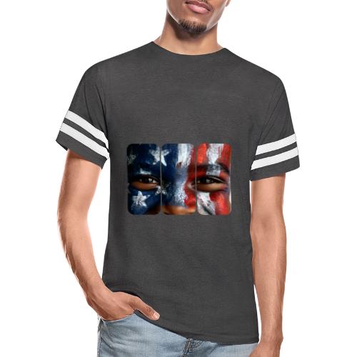 USA: Three Panels of Pride - Men's Football Tee