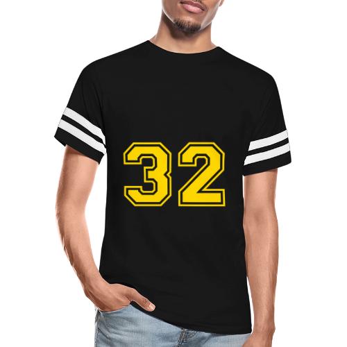 Number 32 in a classic athletic collegiate font - Men's Football Tee