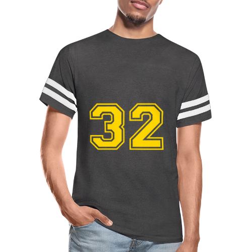 Number 32 in a classic athletic collegiate font - Men's Football Tee
