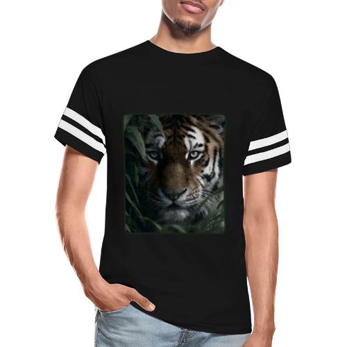 Tiger Jungle Eyes Wildlife Design - Men's Football Tee
