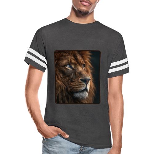 Lion Portrait Majestic Wildlife Design - Men's Football Tee
