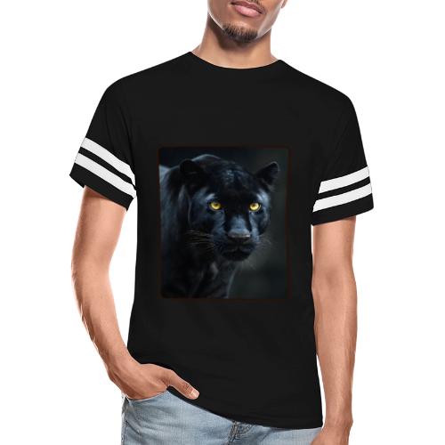 Black Panther Glowing Eyes Design - Men's Football Tee
