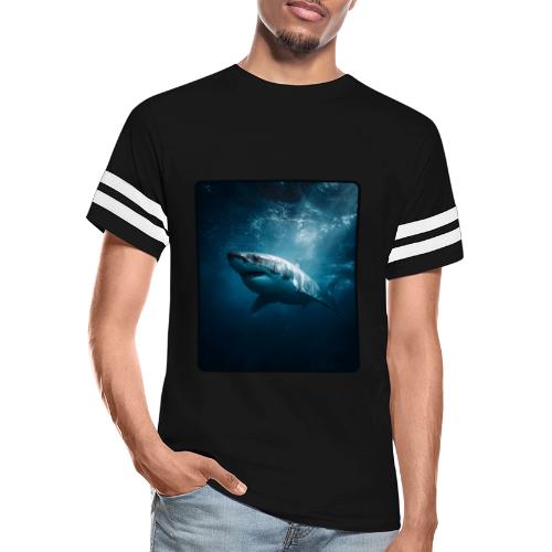 Great White Shark Ocean Design - Men's Football Tee
